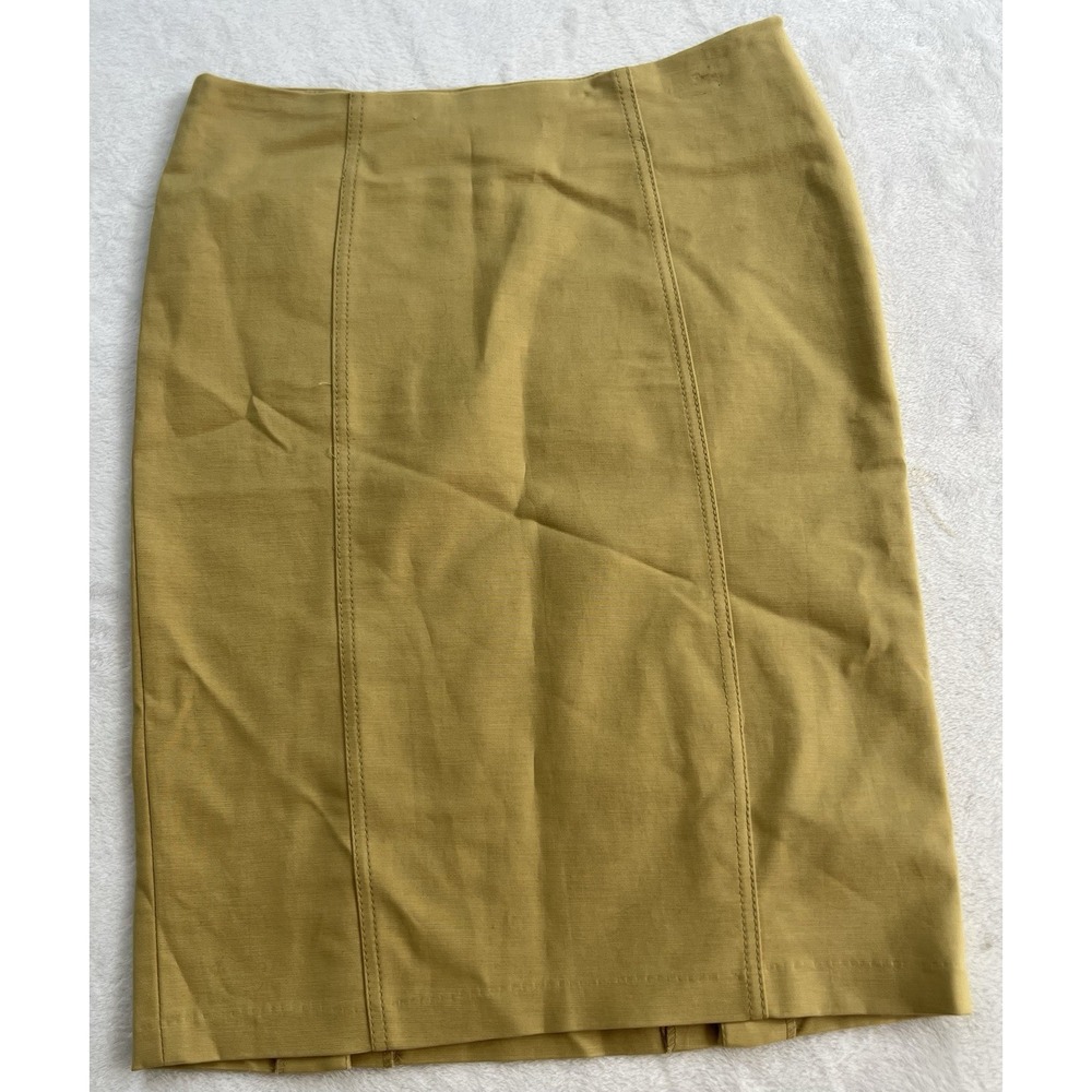 Costa Blanca Tan/Yellow Linen Skirt Size 2‎